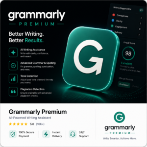 Buy Grammarly Premium in Pakistan with instant delivery and secure access.