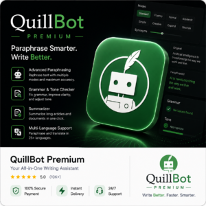 Buy QuillBot Premium in Pakistan – QuillBot dashboard with paraphrasing modes and premium writing tools