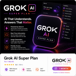 Buy Grok AI Super Plan in Pakistan with official 1 month subscription and instant delivery