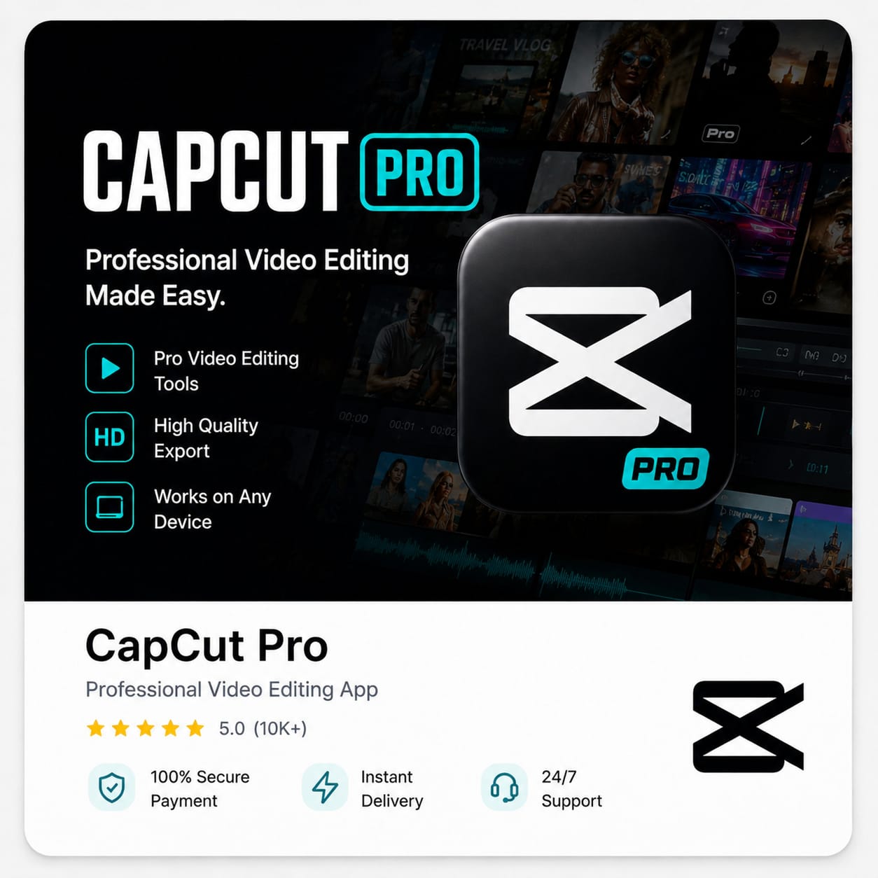 Buy CapCut Pro Premium Account in Pakistan | Full Private Access
